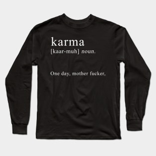 Karma Definition Typhograph Long Sleeve T-Shirt